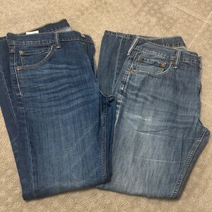 Men's Classic Mid Wash Blue Jeans 527- Comfortable Everyday Fit W 33, L 32